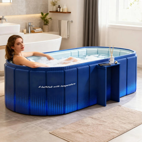 1PC Insulated Ice Bath , Cold Plunge Tub, No Inflation Install Needed, Shower-Compatible for Indoor & Outdoor Use