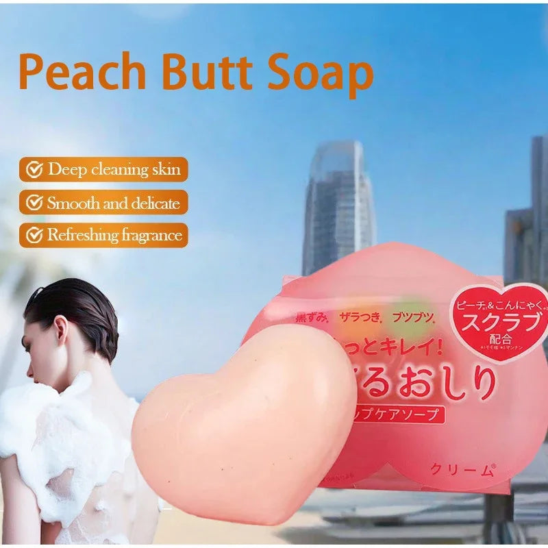 Peach Shaped Soap Intimate Skin Exfoliating Bar Moisturizing Feminine Care Smooth Tender Skin Daily Cleaning Care Products
