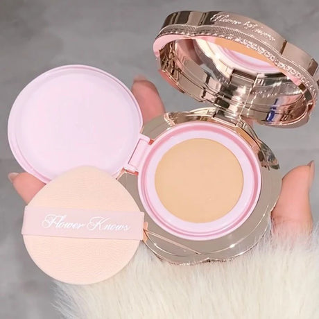 Flower Knows Makeup Base Garden Air Cushion Foundation CC Cream Skin Friendly Concealer Makeup Moisturizing Natural Coverage