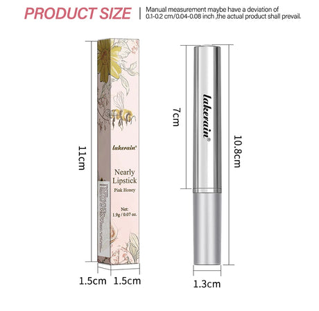 Lakerain Nearly Lipstick Lip Balm Natural Color Creamy Texture Long Lasting Moisturizing Nourishing Lip Care Gloss Cosmetic