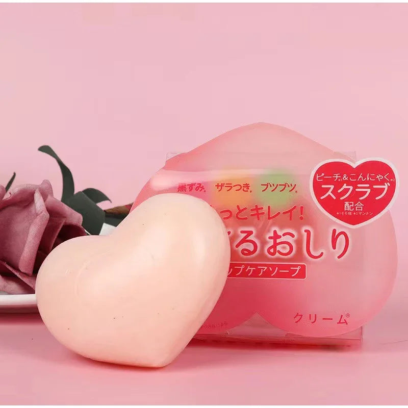 Peach Shaped Soap Intimate Skin Exfoliating Bar Moisturizing Feminine Care Smooth Tender Skin Daily Cleaning Care Products