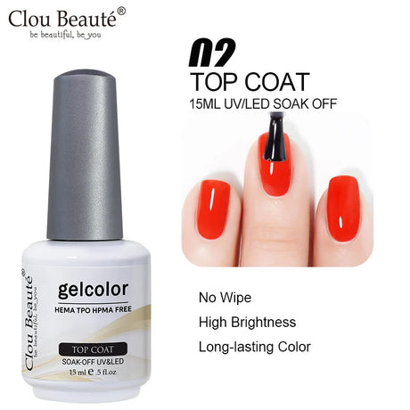 Clou Beaute 15ml HEMA TPO FREE Gel Nail Polish Bright Dark Army Green Gel Lacquer Semi Permanent Art Organic Nail Gel Varnish