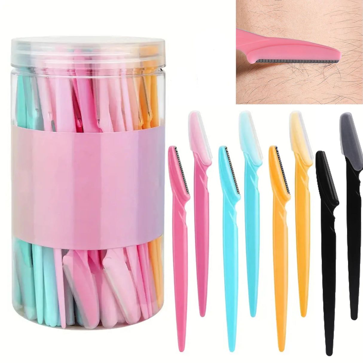 3/30/40Pcs Body Hair Removal Shaver Blades Eyebrows Shaping Knife Eyebrow Trimmer Makeup Beauty Tools Safe Eye Brow Razor Face