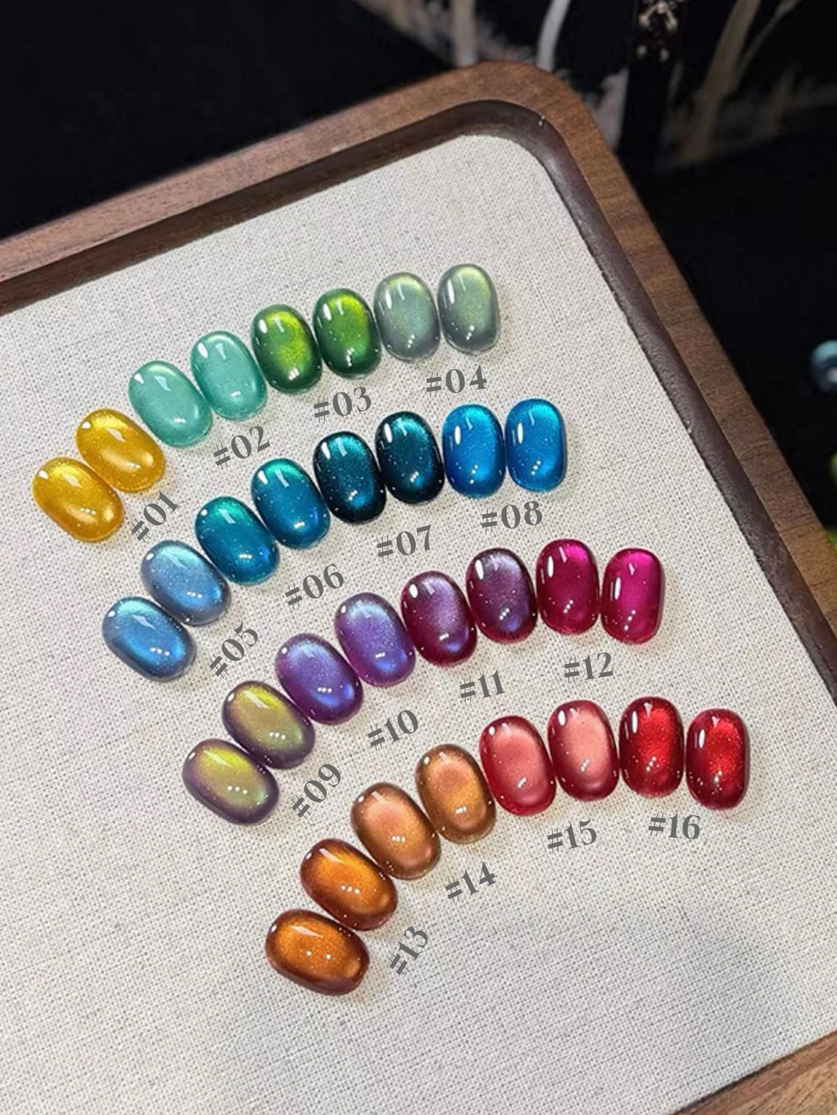 1-6PCS 12ML Human Fantasy Cat Eye Gel Nail Polish Ice Clear High-end Glass Bead Semi-permanent Gel Nail Polish Nail Art Supplies