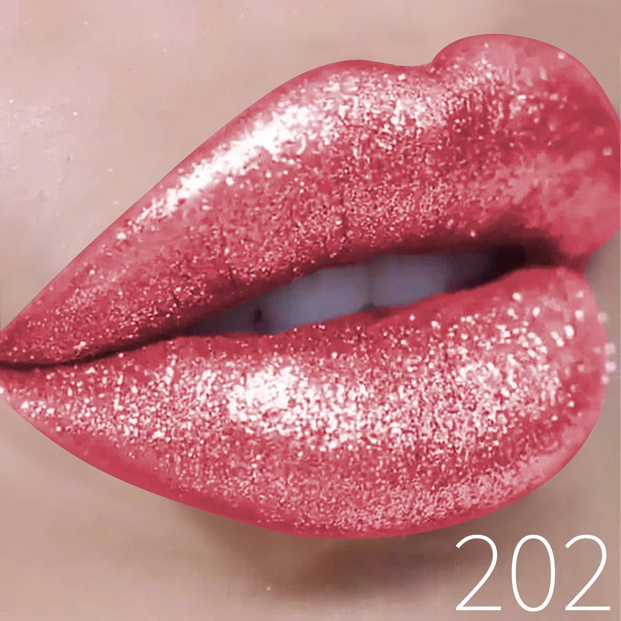 1PC Glitter Lip Gloss Long Lasting Waterproof Metallic Liquid Lipstick Pearl Shining High Pigment Lip Tint Korean Makeup Gifts