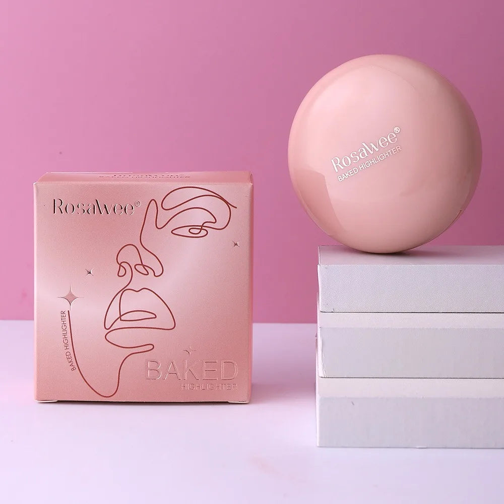 3D Face Highlighter Powder Instant Silky Baked Shimmer Illuminator Makeup Natural Glossy Brighten Contouring Glitter High Gloss