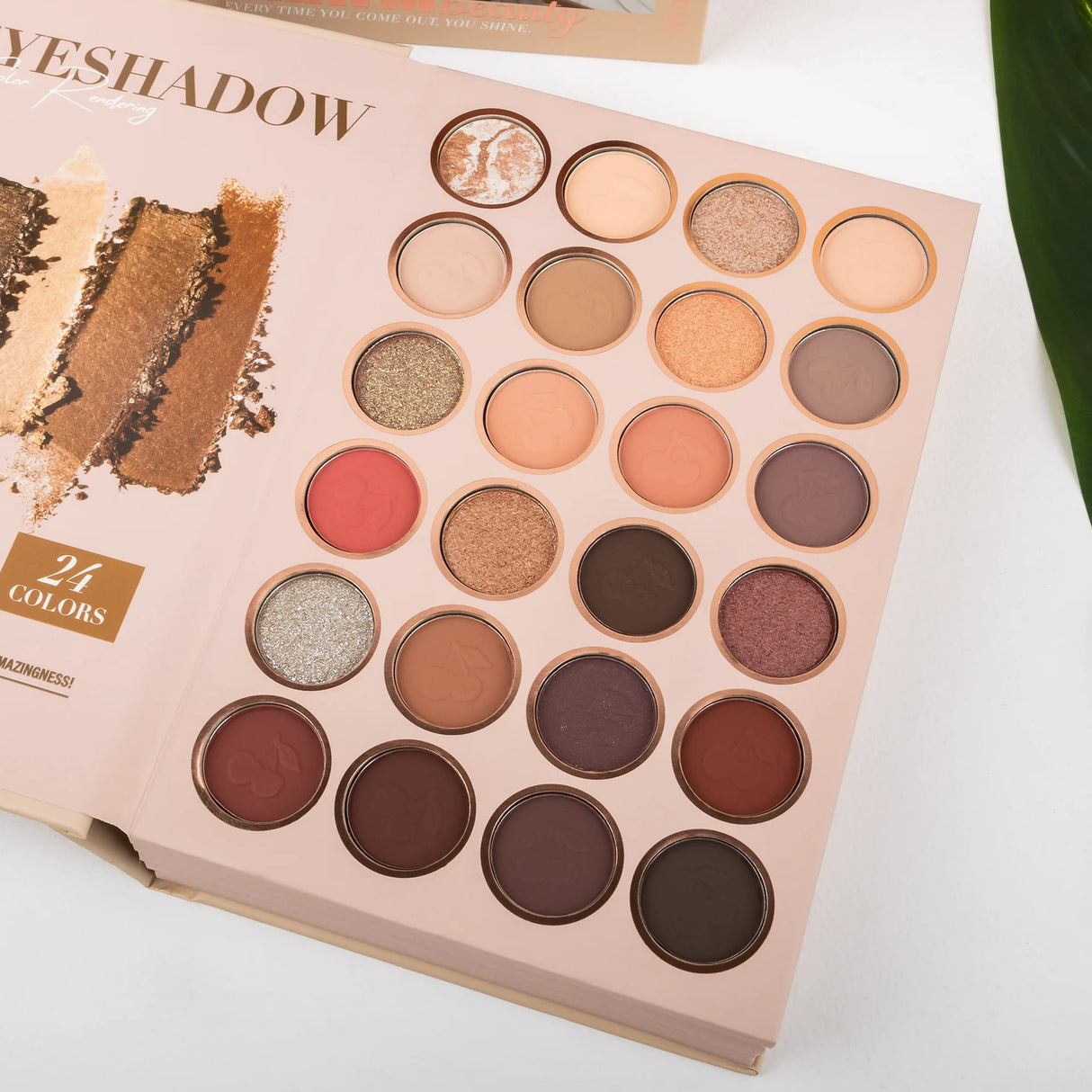 Eye Shadow Palette Five-page Flipbook Matte Pearlescent Lasting Non-smudge Multi-function Blush Contouring Highlighter Makeup