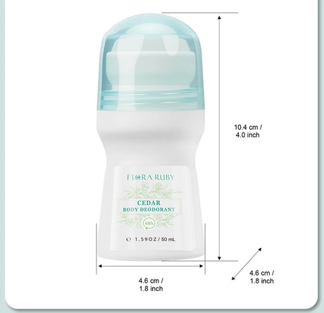 1 PC Flora Ruby Light Green Series Deodorant Roll On w omen's and men all-purpose Deodorant Roll Aluminum Free easy to carry a