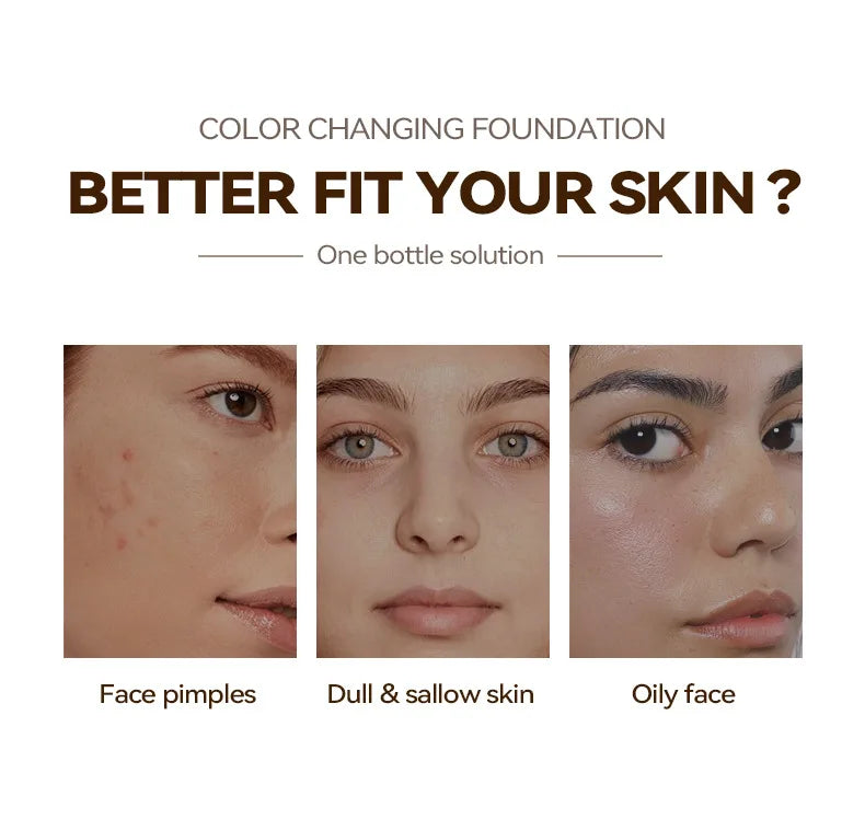 OVP Auto Adjust change color Foundation Moisturizing Waterproof Concealer Long Lasting Flawless Natural Face Makeup Sunblock