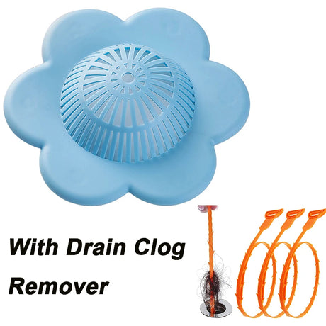 New Hair Catcher with Suction Hair Stopper Shower Drain Covers Practical Tools Suit for Bathroom Bathtub and Kitchen