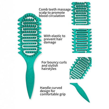 Curly Comb Curl Define Styling Brush Hollow Out Detangling Hair Brush Tangled Wet Curly Hair Comb Shaping Curls Hairdressing