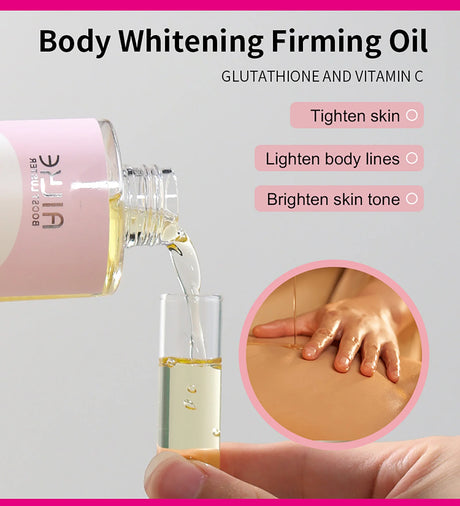 AILKE Glutathione & Vitamin C Kit, With Whitening Lotion, Moisturizing Cream, Lightening Soap, Spa Oil, Glowing Body Cream