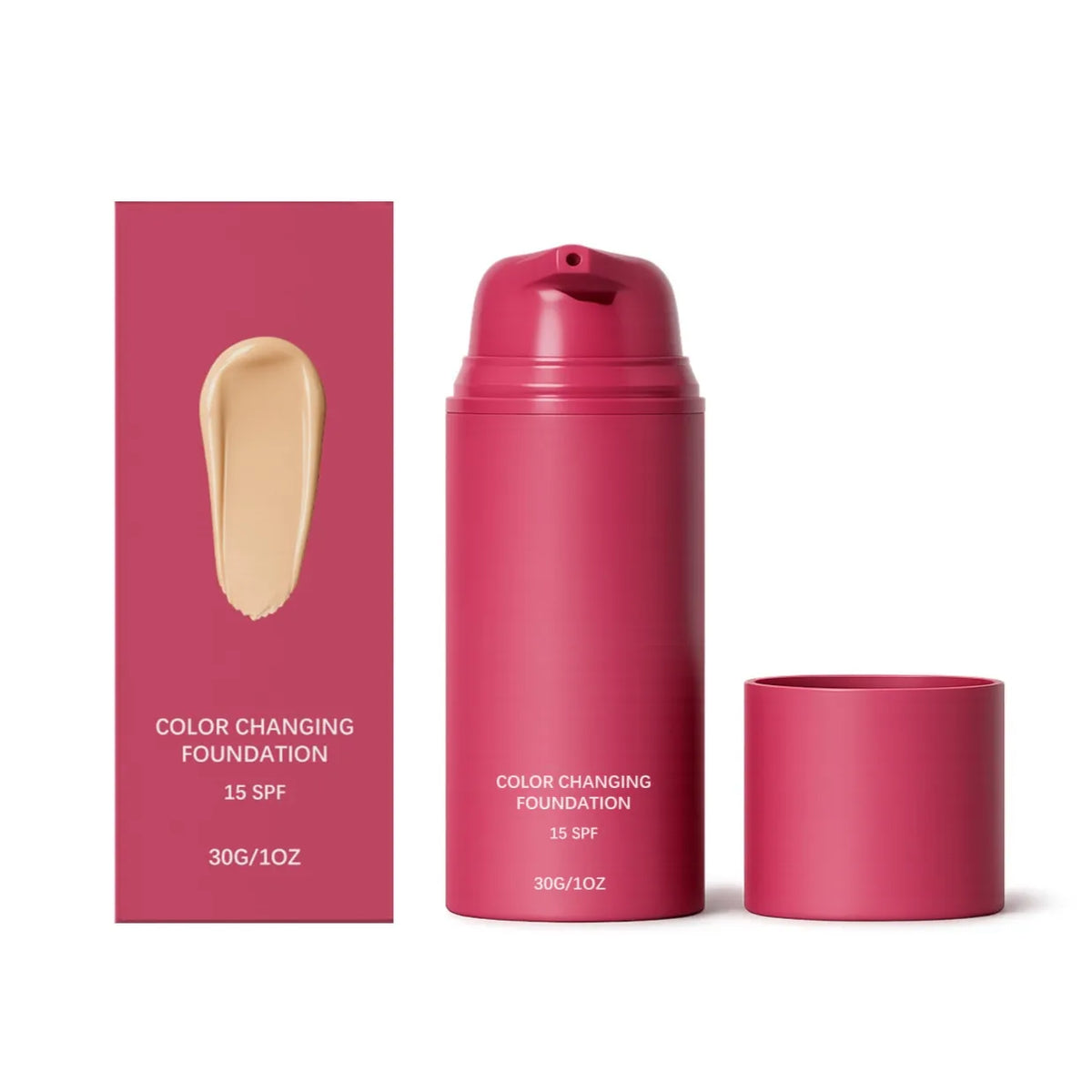 Liquid Foundation SPF 15 Color Changing Concealer Cover Face Blemishes Fine Lines Facial Foundation Natural Beauty Makeup Cream