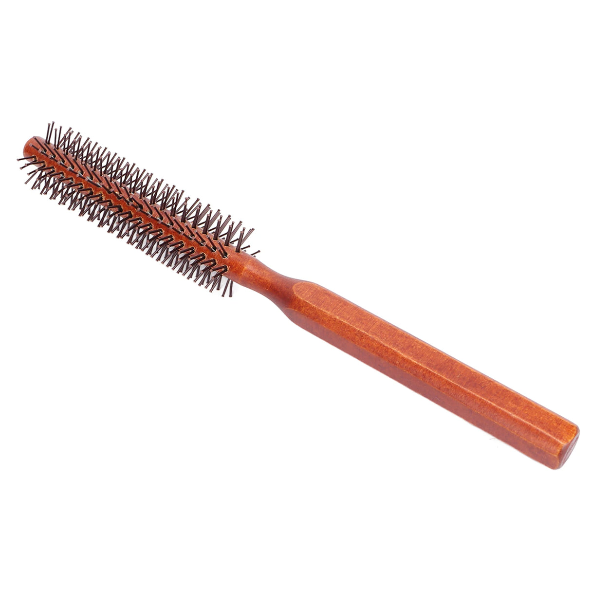 Round Styling Hair Brush Curling Roller Hairbrush Small Wood Brush Unisex for Blow Drying Home Use Curling Brush