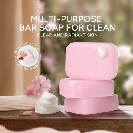 LAIKOU Sakura Facial Body Whitening Soap Reduces Acne Dark Spot Deep Cleaning Cutin For Face Body Skin Care 90g 