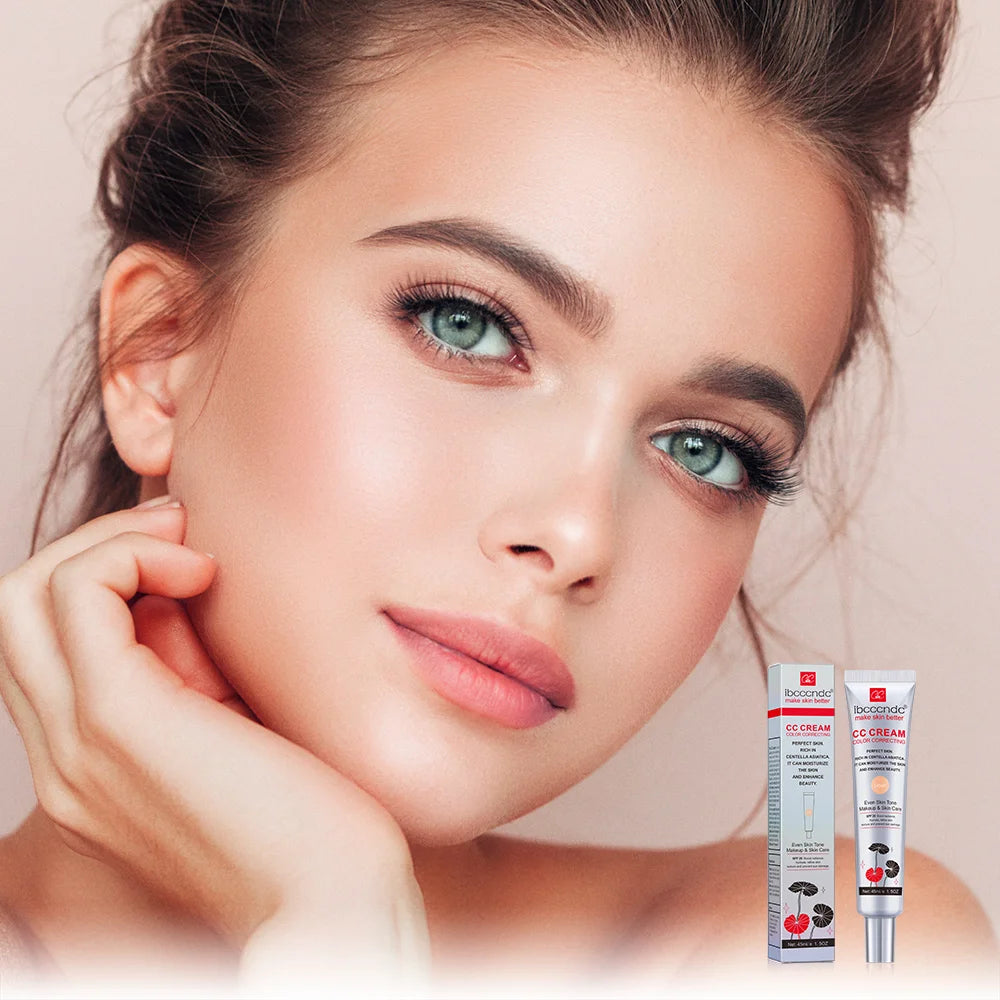 45ml Color Correcting CC Cream Facial Centella Asiatica Repair BB Cream Natural Concealer Whitening Liquid Foundation Cosmetics