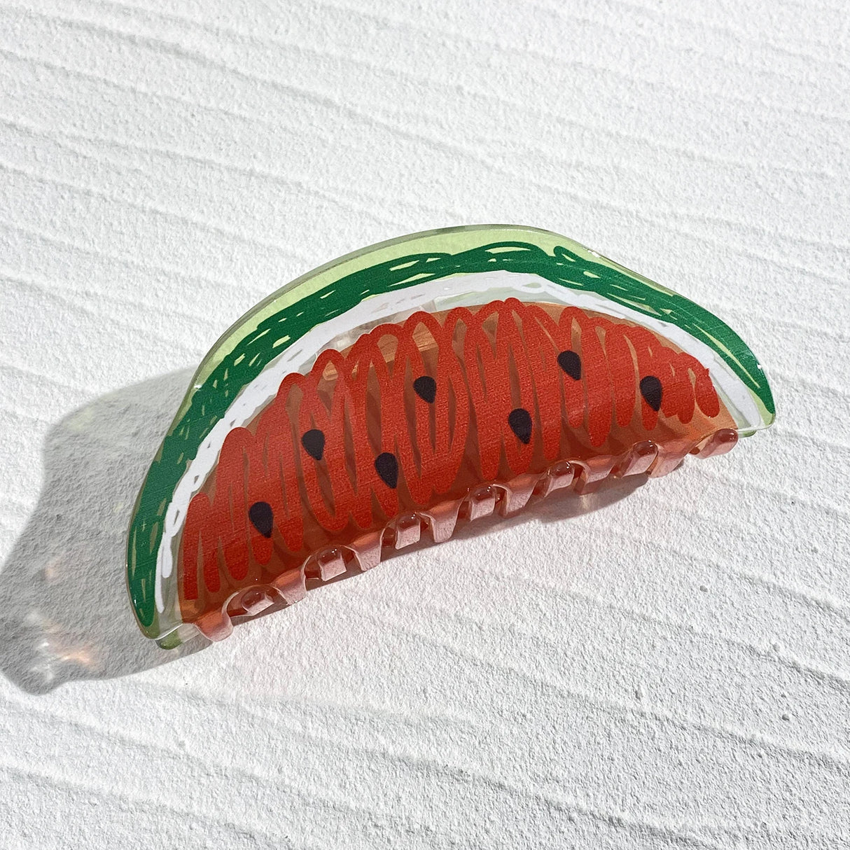 Cute Acrylic Watermelon Kiwifruit Lemon Fruits Large Size Hair Clip Claw For Women New Transparent Geometric Hair Accessories