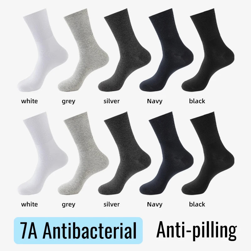 MiiOW Big Size Sock Men Pure Cotton Sock Anti Odor Fat Feet Elastic Widened Loose Sock Compression Sock Elderly Non-Binding Sock