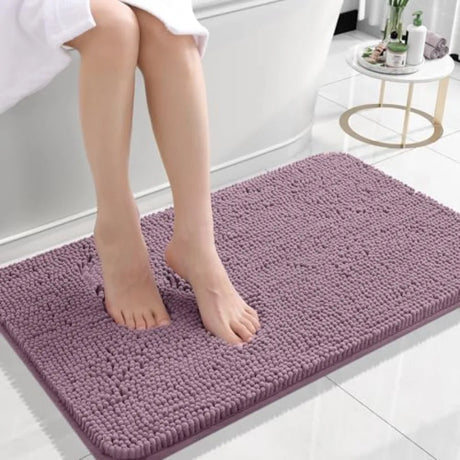 Bathroom Rugs 30x20, Extra Soft Absorbent Chenille Bath Rugs, Rubber Backing Quick Dry, Machine Washable Bath Mats for Bathroom