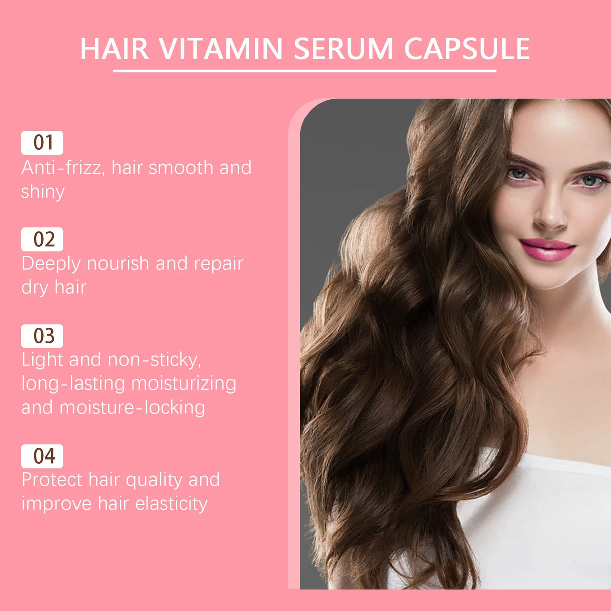 EELHOE Vitamin E in Oil for Hair Loss Prevention Strengthening Hair Roots Moroccan Argan Oil Smooth Regrowth Hair Oil Capsules