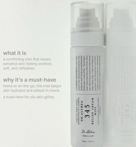 Original Dr.Althea 345 Relief Cream Mist 147 Antioxidant Whitening Cream Moisturizing Intensive Repair Original Essence Mist