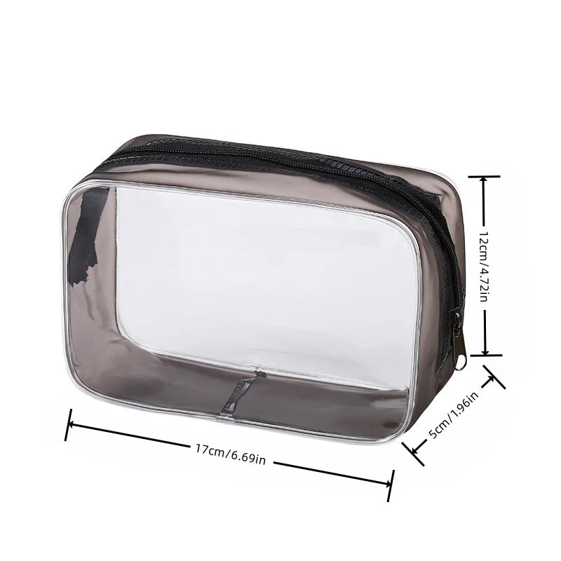 Clear Cosmetic Bag, Transparent Makeup Organizer Pouch for Toiletries, Portable Travel & Gift Storage 