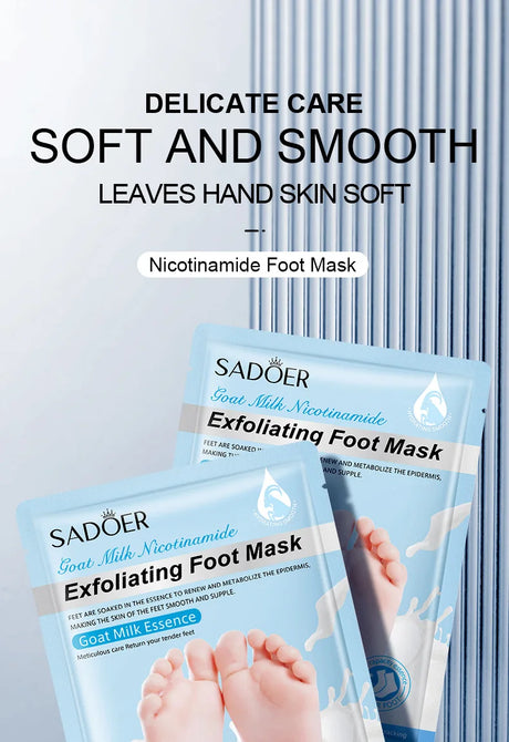 SADOER Exfoliating Feet Mask Exfoliating Foot Peel Mask Socks Pedicure Peeling Dead Skin Remover Feet Mask Peel Moisturizing