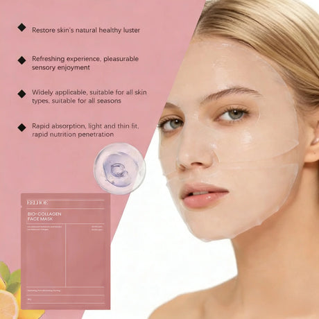 Bio Collagen Face Mask 1/3/ 5/10pcs, Deep Hydrating, Pore Minimizing, Moisturizing Overnight Mask for All Skin Types 