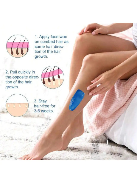 VIILIFE Waxing Kit Women Men Wax Warmer Hair Removal At Home With 6 Bags Beans Body Waxing For Eyebrows Nose Cheeks Arms Bikinis