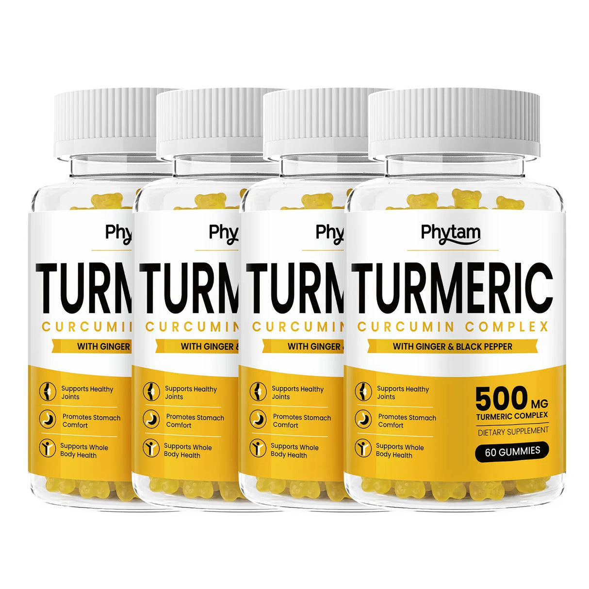 Turmeric Curcumin Gummies With Ginger And Black Pepper Supports Healthy Joint Wellness Cardiovascular Wellness And Overall Body Wellness Supplement