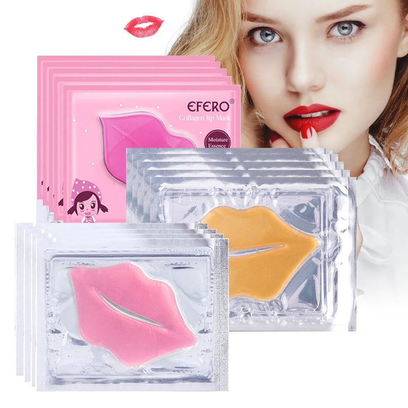 30PCS Collagen Crystal Lip Mask Gel Patches Moisturizing Hydrating Repair Lines Lips Plumper Pad Lip Care Enhancement Lip Mask