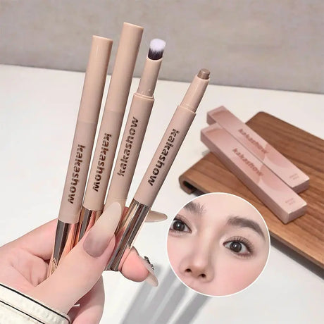 3D Contouring Pen Long Lasting Waterproof Matte Bronzer Stick Nose Shadow Contour Pen With Brush Facial Contour Stick Makeup