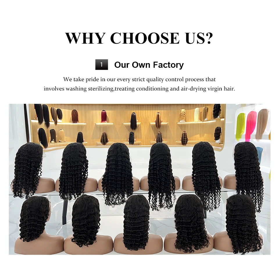 No Glue Upgrade Invisi Strap 360 Full HD Lace Frontal Kinky Curly Wig Black Human Hair 360 Drawstring Deep Water Wigs Glueless
