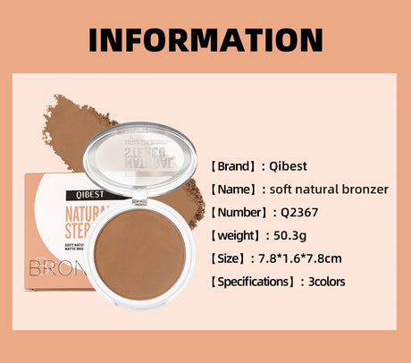 QIBEST Cream Contour Palette Dark Bronzing Powder Charlotte Makeup For Face Highlighter Bronzer Long-Lasting Concealer Cosmetics