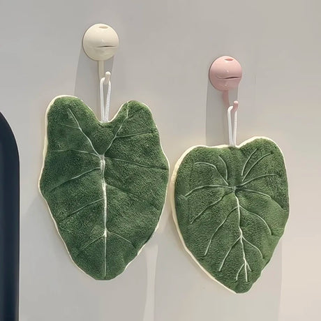 Leaf Hand Towel Bathroom Accessories Absorbent Kitchen Towel Soft Towel Hanging Towels Handkerchief Towels Home Wash Hand Towels