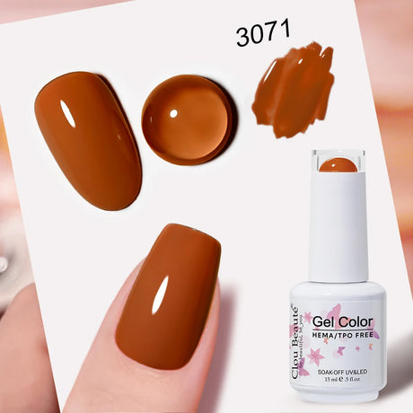 Clou Beaute Grey Color Nail Gel Polish Full Coverage Nail Polish Dark Red Gel Lacquer Varnish Vernis Semi Permanent Nail Art