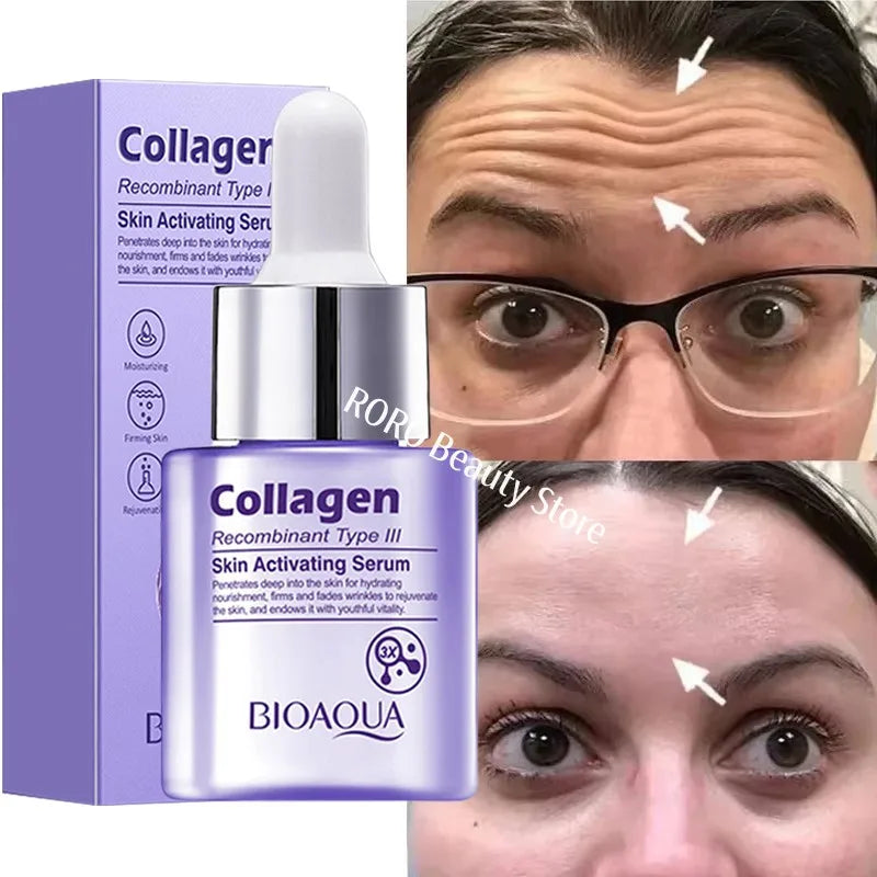 Instant Wrinkle Remover Face Serum Lifting Firming Fade Fine Lines Anti-aging Essence Whitening Brighten Nourish Skin Care