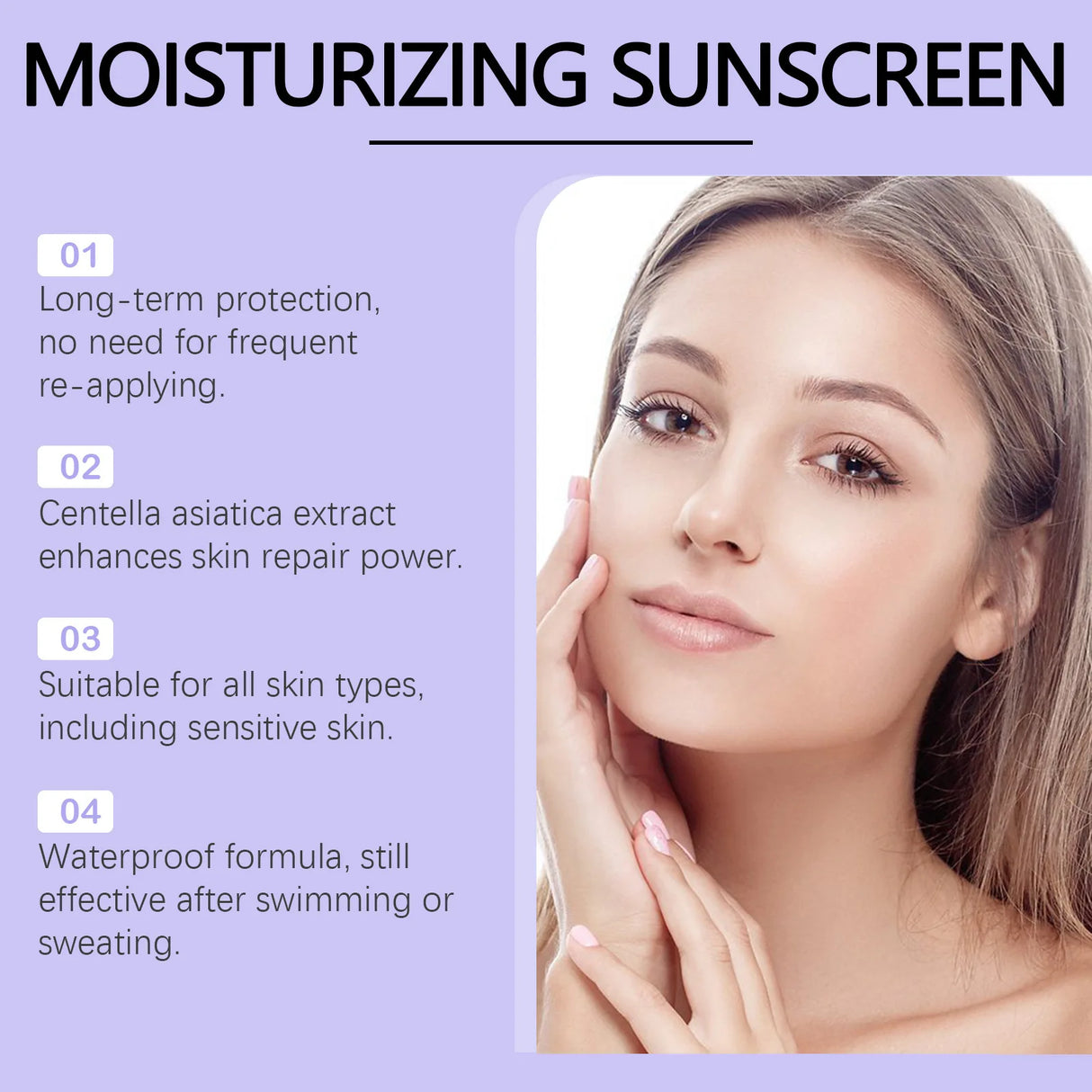 UV Protection Cream Anti Oxidant Sun Block W-Hitening Face Skin Moisturizing Care Shrink Pores Waterproof Anti-Sweat Sun Cream