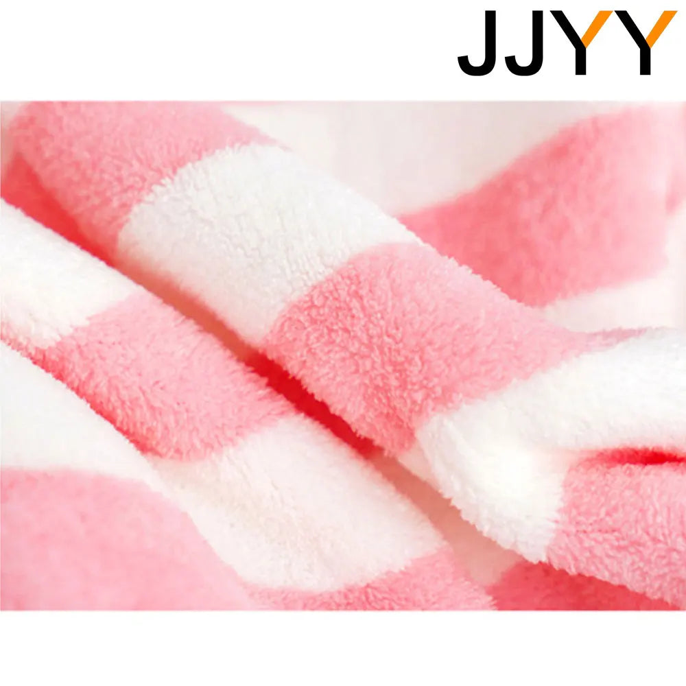 JJYY Microfiber Strong Absorbent Microfiber Dry Hair Towel Absorbent Quick Dry Striped Shower Cap Bathroom Accessories