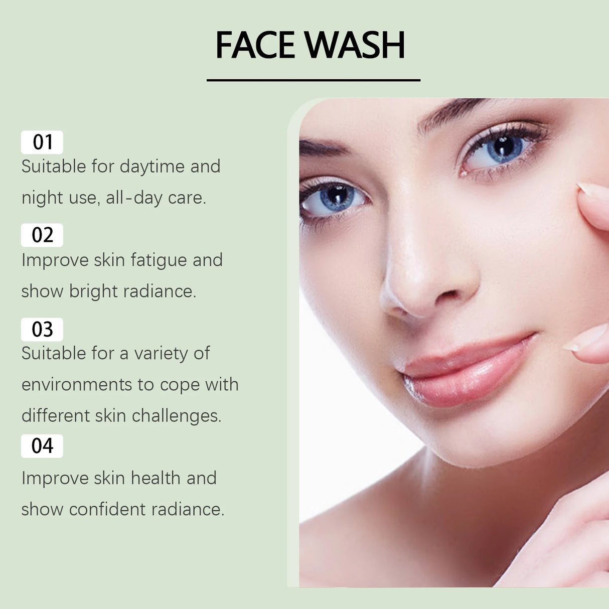 HOYGI Hyaluronic Acid Cleanser Oil Control Blackhead Remover Facial Skin Pore Cleansing Gel Brightening Exfoliating Face Wash