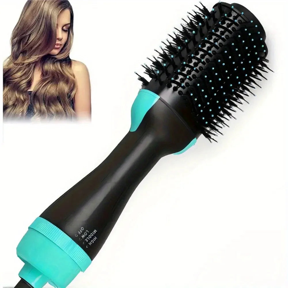 4-in-1 Hot Air Brush Hair Dryer Set | Curling, Straightening, Drying & Styling Tool with Rotating Ceramic Brush | Volumizer Blow Dryer Brush for Women | Ideal Birthday & Christmas Gift for Her | Salon-Style Results at Home