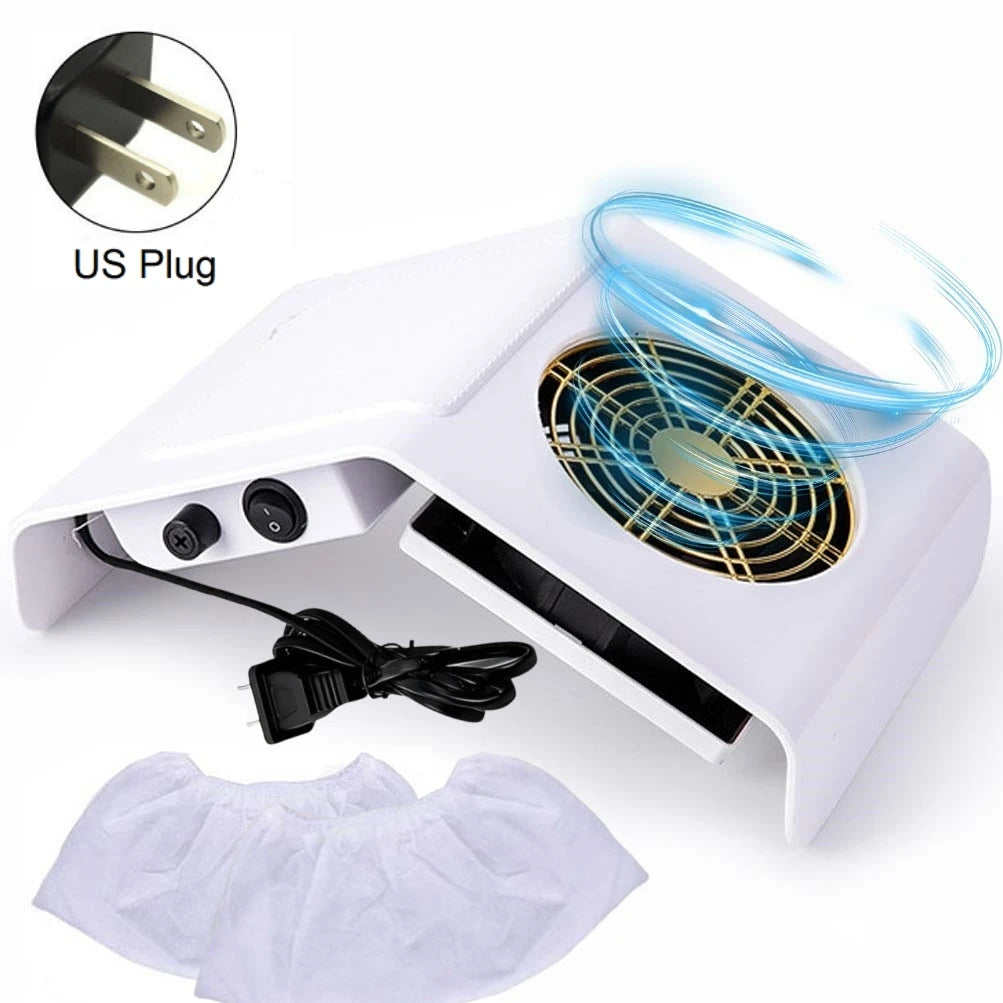 Nail Dust Collector Manicure Machine Tools Strong Power Nail Vacuum Cleaner With Remove Filter Nail Extractor Fan Nail Art Tool