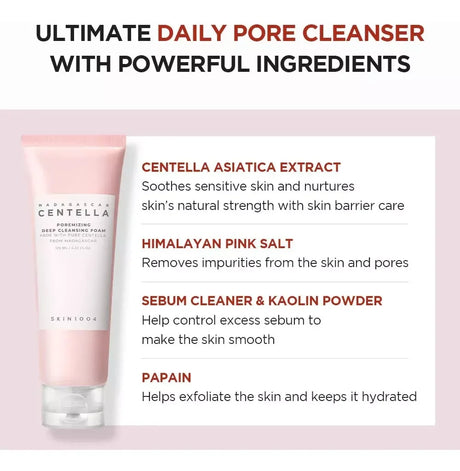 SKIN1004 Madagascar Centella Poremizing Skincare Set Korean Cosmetics Toner Ampoule Gel Cream Face Wash Cleanser Pore Beauty Kit