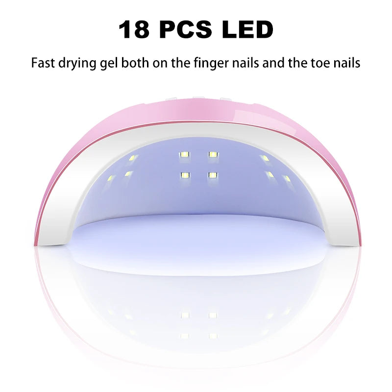 Gel Nail Polish Kit With UV Nail Lamp Electric Nail Drill Machine Soak OFF Gel Nail Kit Base&Top Coat Gel Polish Nail Tools Set