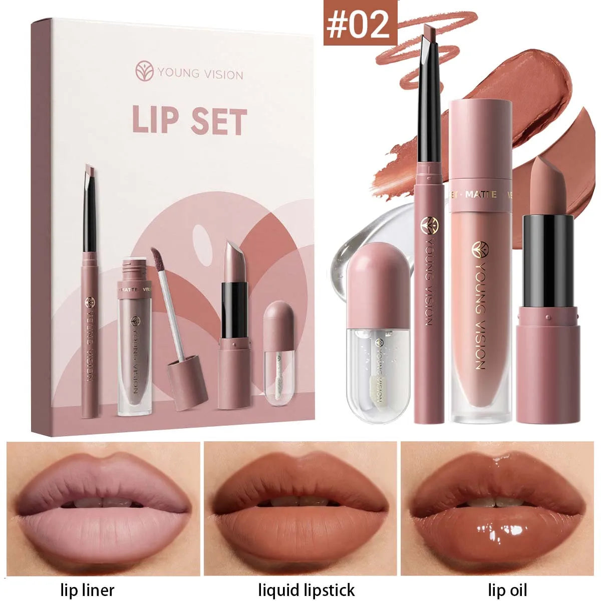 4pcs/10pcs/set Nude Lip Gloss Matte Velvet Lipstick Waterproof Long-lasting Liquid Lipstick Women Moist Lip Tint