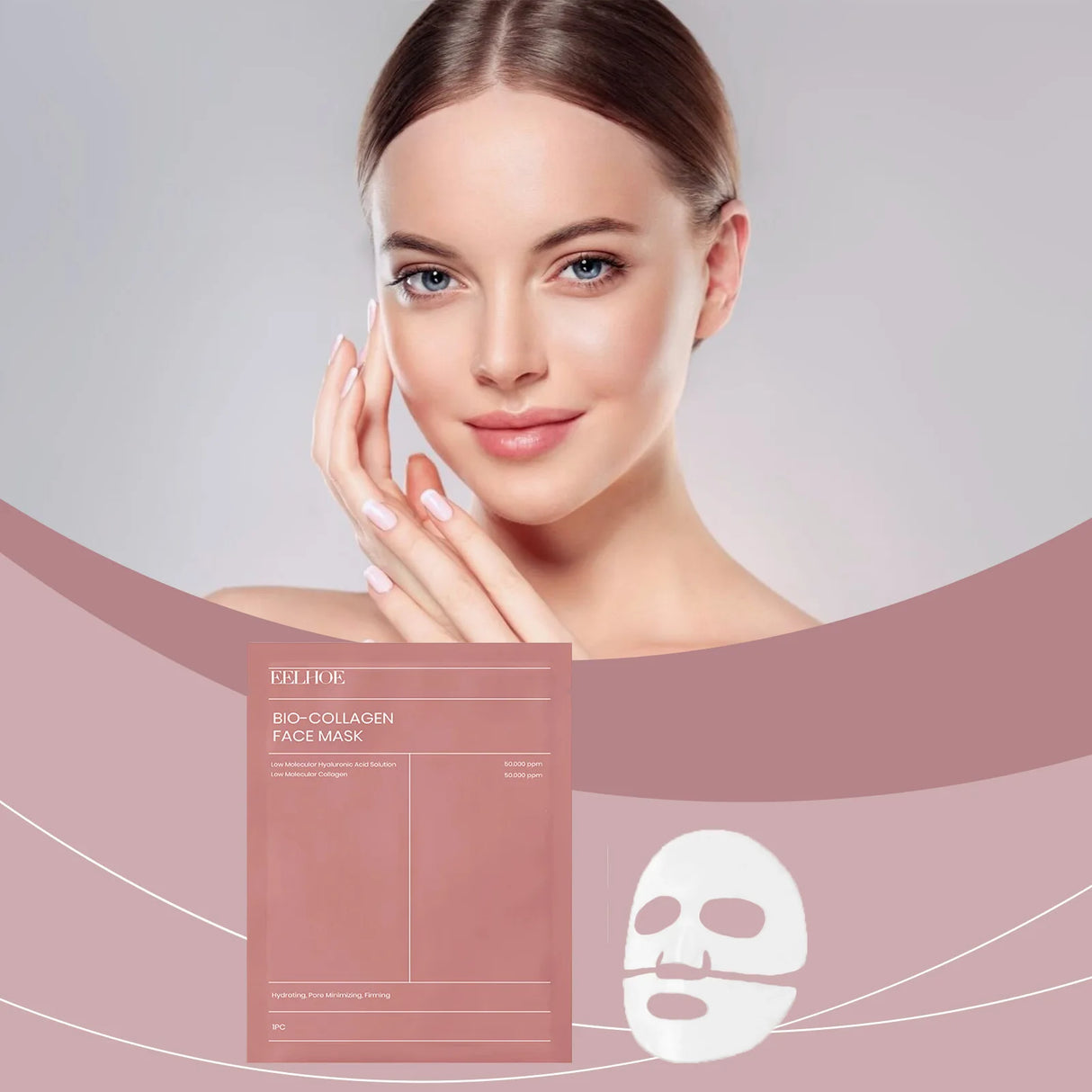 Bio Collagen Face Mask 1/3/ 5/10pcs, Deep Hydrating, Pore Minimizing, Moisturizing Overnight Mask for All Skin Types 