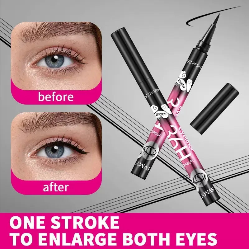 12-pack of best-selling black liquid eyeliners, long-lasting and waterproof, exquisite cosmetics.