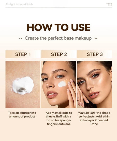 Color-Changing Sunscreen Foundation,Skin Tone Matching,All-Day Long-Lasting Wear,Perfect Base for Flawless Makeup