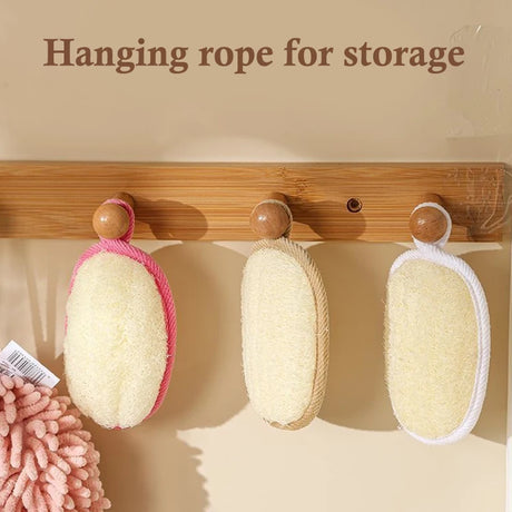 Natural Loofah Sponge Soft Bath Sponges Exfoliating Skin Health Cleaning Tool Bath Shower Brushes Unisex Foam Loofah Bath Brushe