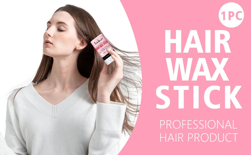 LOCKMIO Floral Scent Wax Stick Smoothing Strong Hold No-Greasy Gel Tames Frizz Broken Flyaway Hair Styling Pomade
